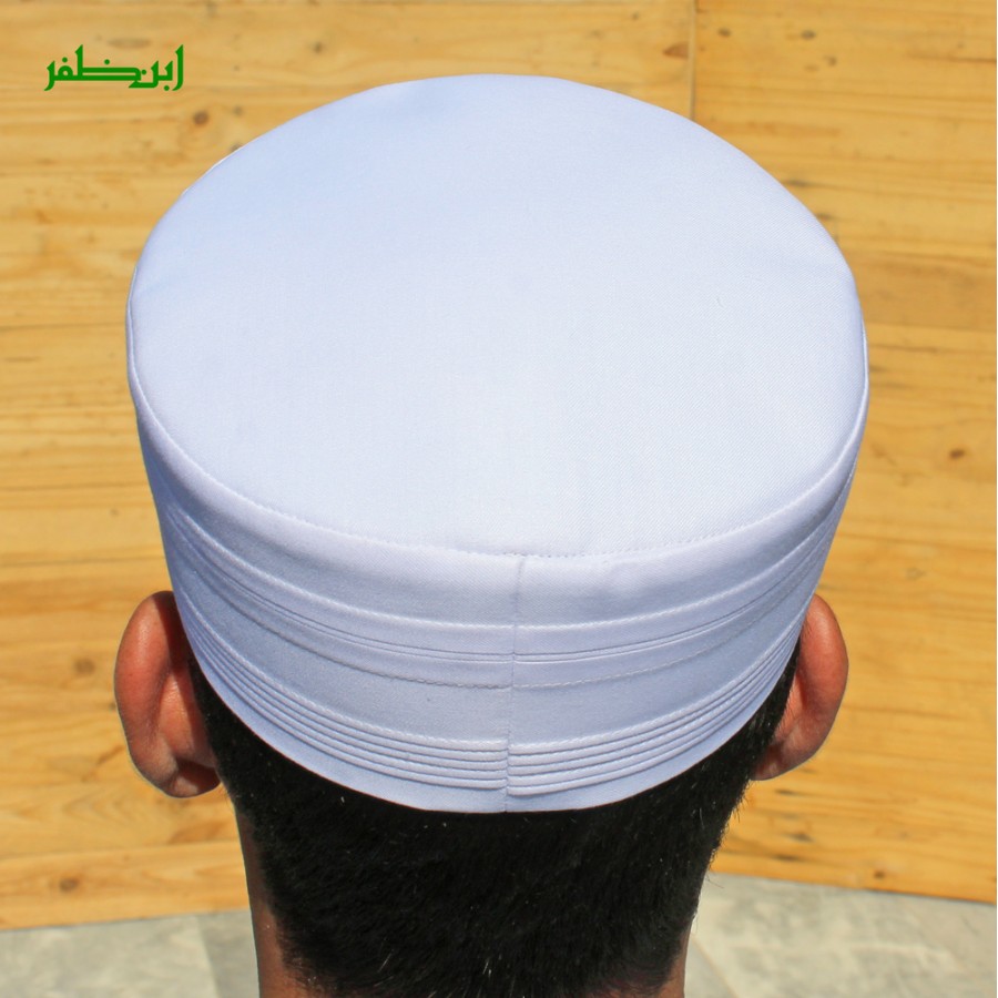 White Ahmed Koofi Lite Namaz Cap | Prayer Cap / Kufi IBZ-AK-2